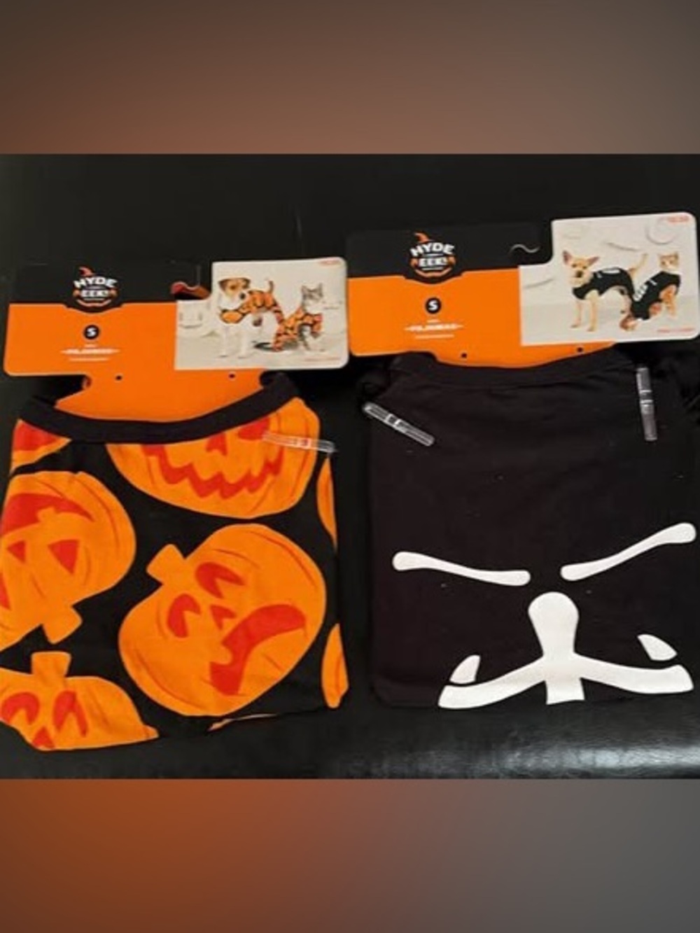 Pet Pumpkin & Skull Halloween PJ Set - jack-o’-lantern and skull